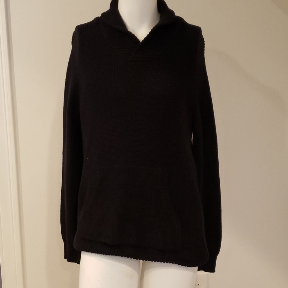 American Rag black sweater with collar size lg